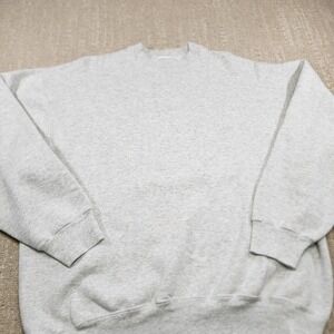 Vintage BVD Sweatshirt Adult XL Gray USA Made Blank 90s Crewneck Heavy Fleece